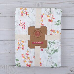 Fabric Tablecloth Wildflowers Flowers 60x84 Linear Floral